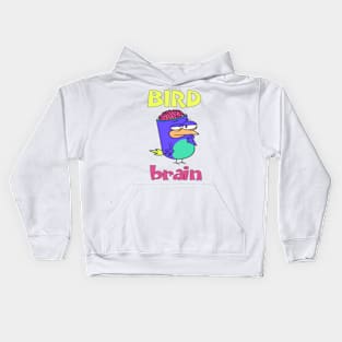 Birdbrain Design for Bird Lovers Kids Hoodie